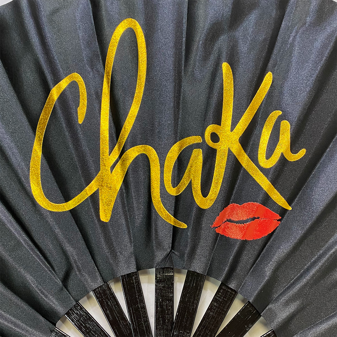 Chaka Khan "Lips Logo" LIMITED EDITION Papillion Hand Fan