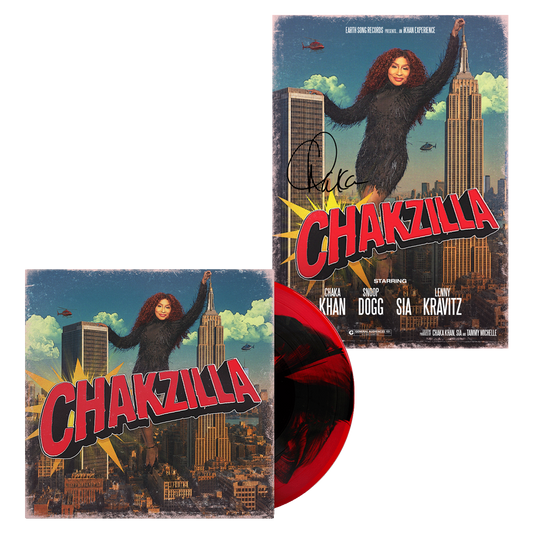 CHAKA KHAN CHAKZILLA ALBUM INKPLOSION LP+ SIGNED A4 PRINT