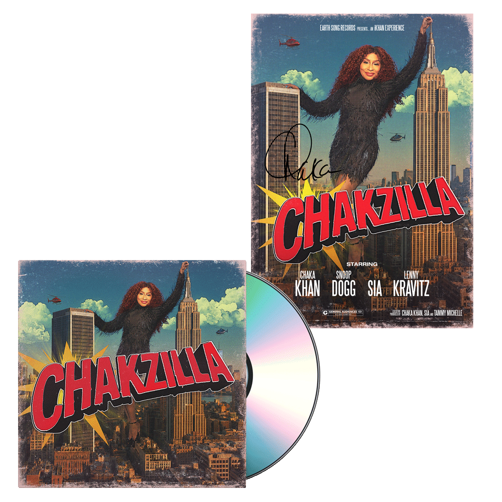 CHAKA KHAN CHAKZILLA CD + SIGNED A4 PRINT