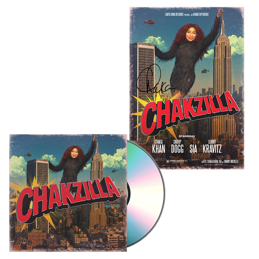 CHAKA KHAN CHAKZILLA CD + SIGNED A4 PRINT