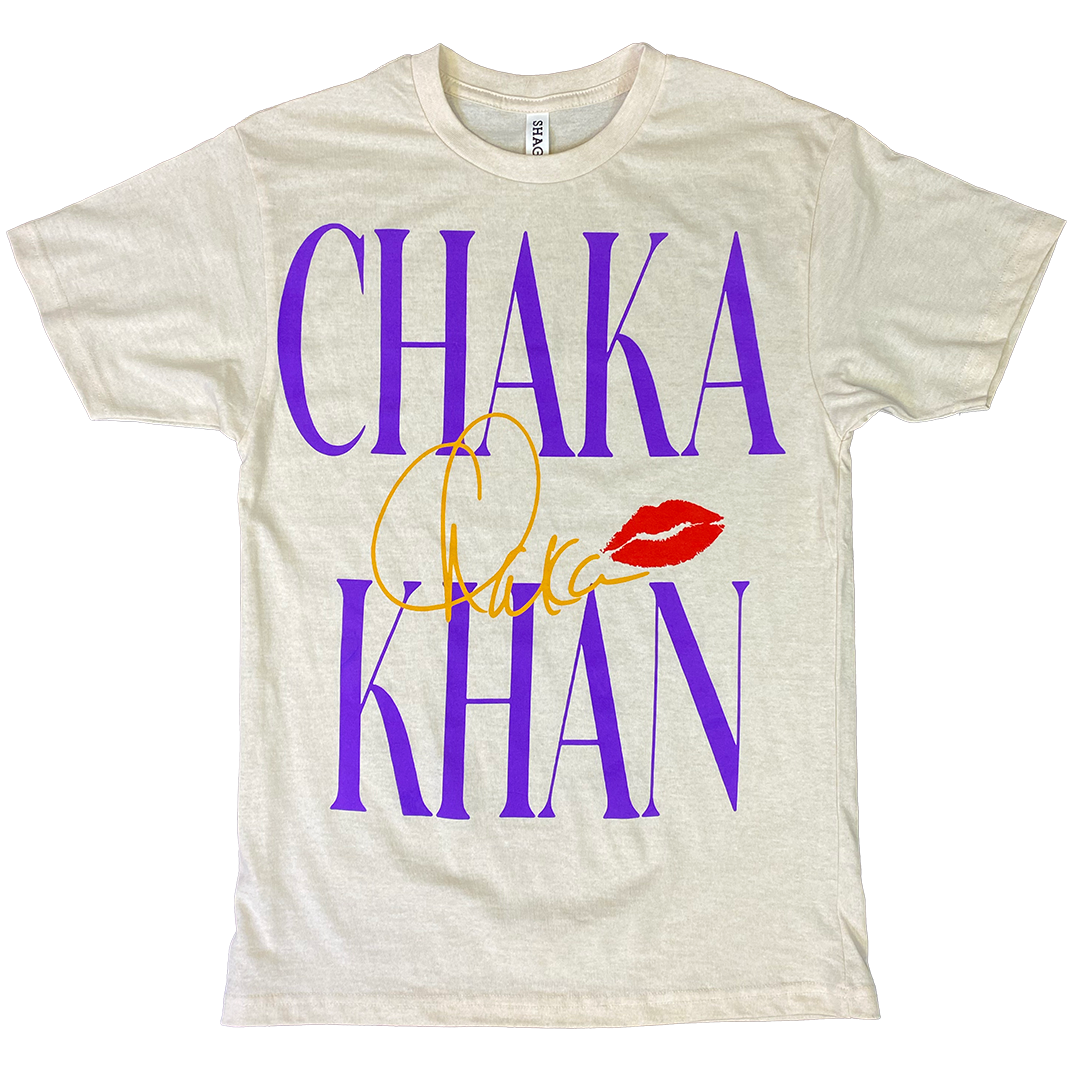 Chaka Khan "Tall Text" T-Shirt In Natural