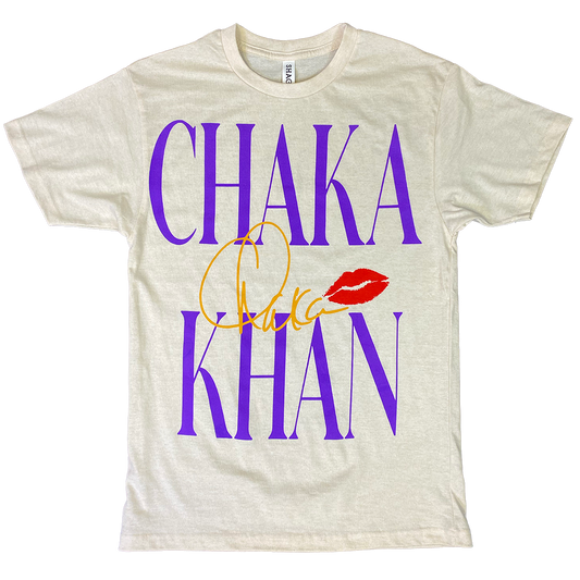 Chaka Khan "Tall Text" T-Shirt In Natural